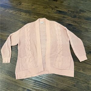 American Eagle Outfitters Blush Cable Knit Cardigan